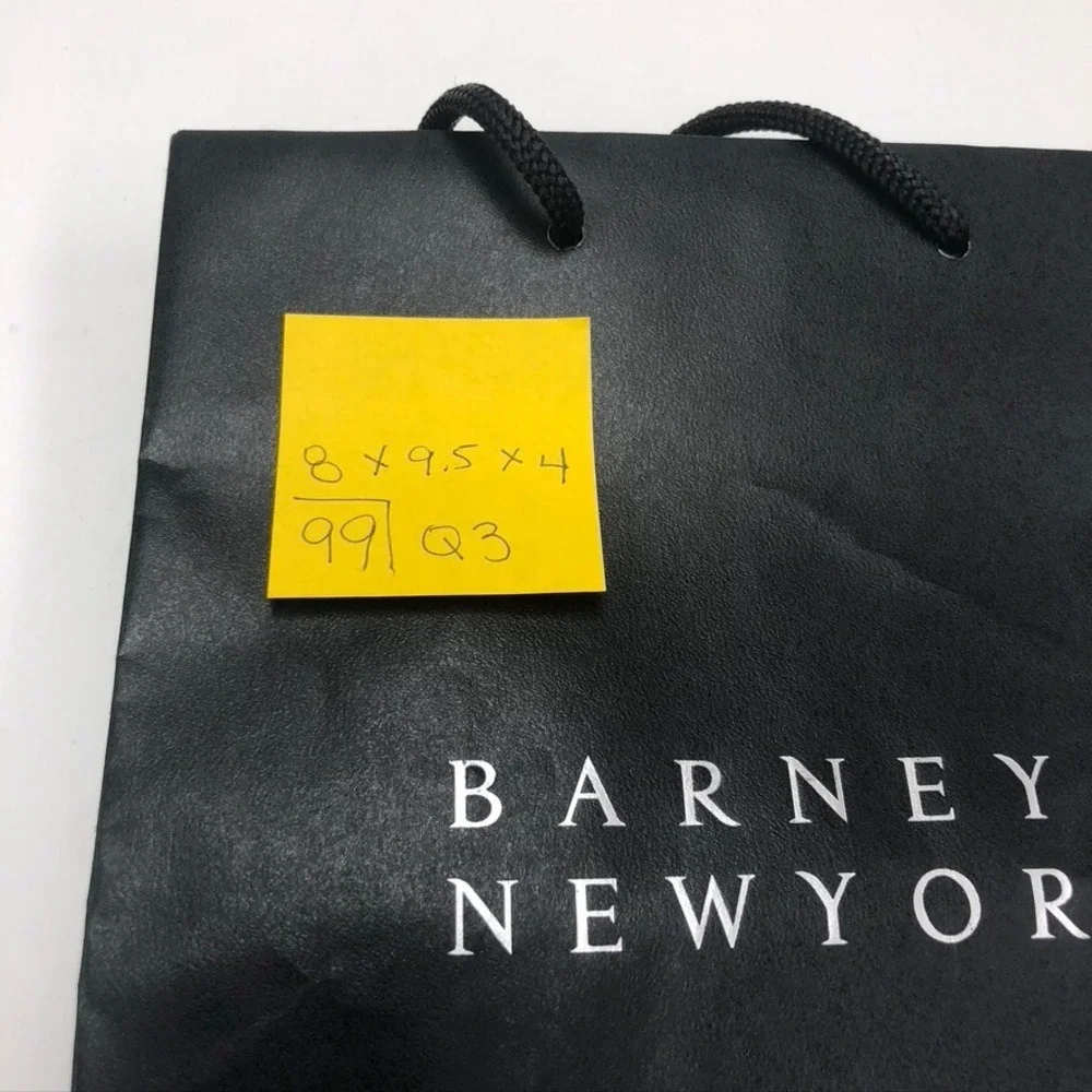 Barneys New York Authentic Black Gift Shopping Paper Bag 8x9.5x4